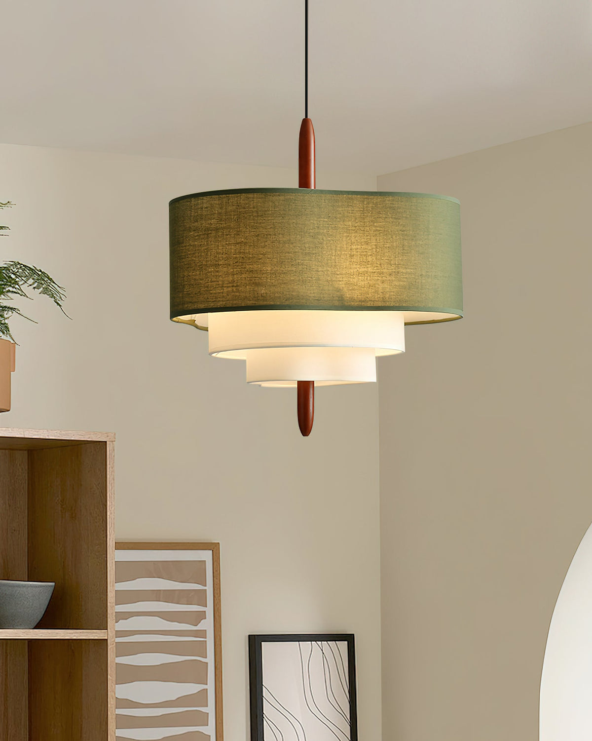 Pendant lamp 5-head configuration — cream white | Casa Norex