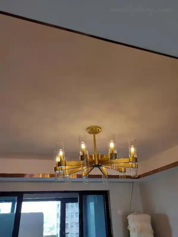 Ravelle Art Blown Glass Round Chandelier 36" Over Dining Table