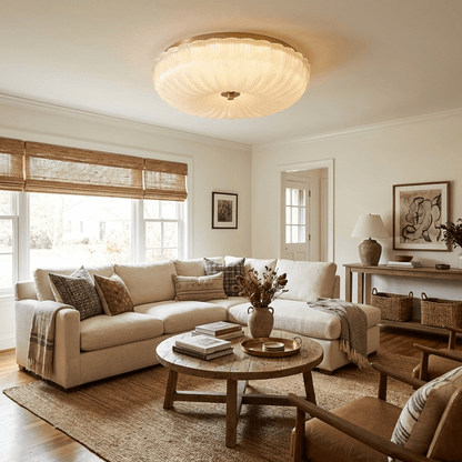 Frosted glass ceiling light detail — Casa Norex