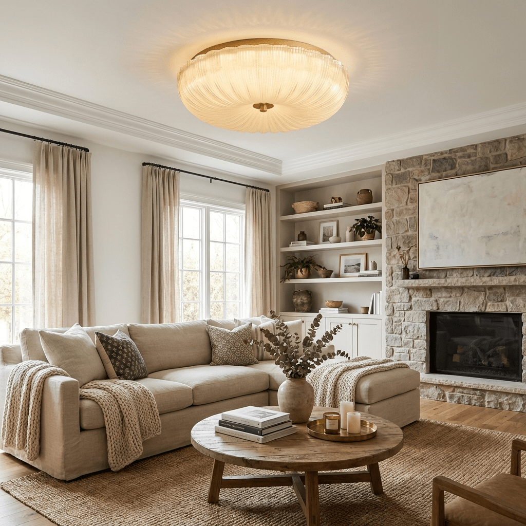 Ripple glass ceiling light large size — Casa Norex