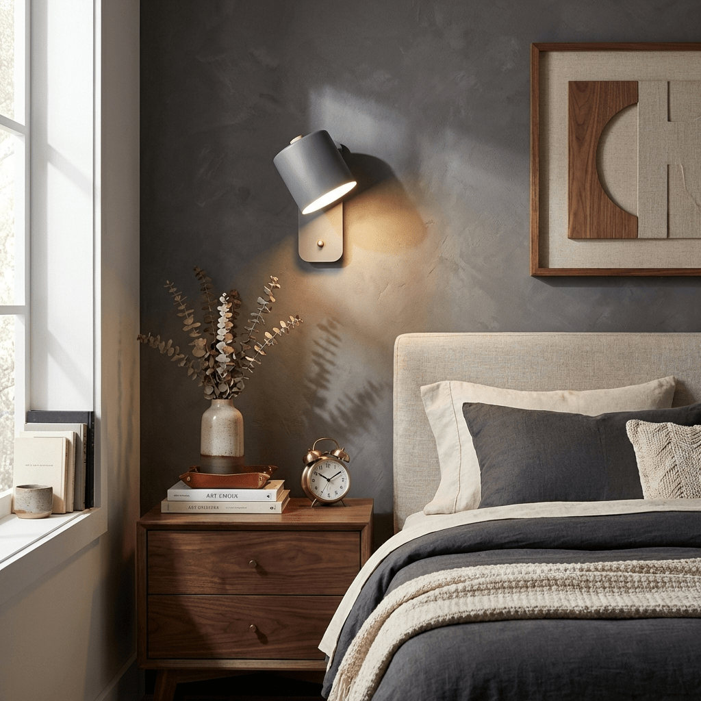 Cylinder wall lamp rotation detail — Casa Norex