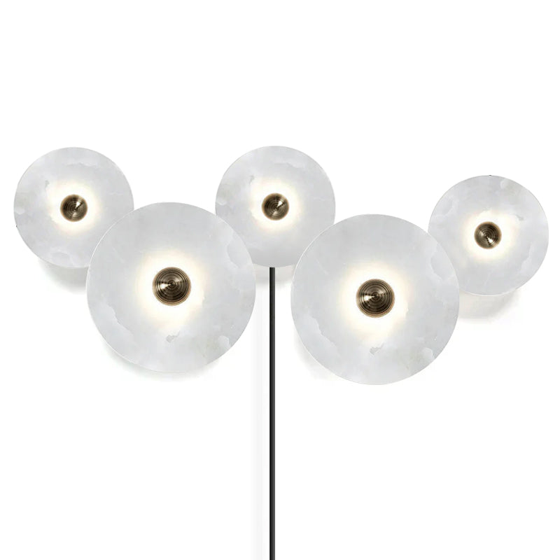 Alabaster combination lamp bronze brass fittings detail - Casa Norex