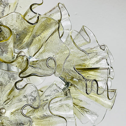 Ruffled Petal Glass Chandelier