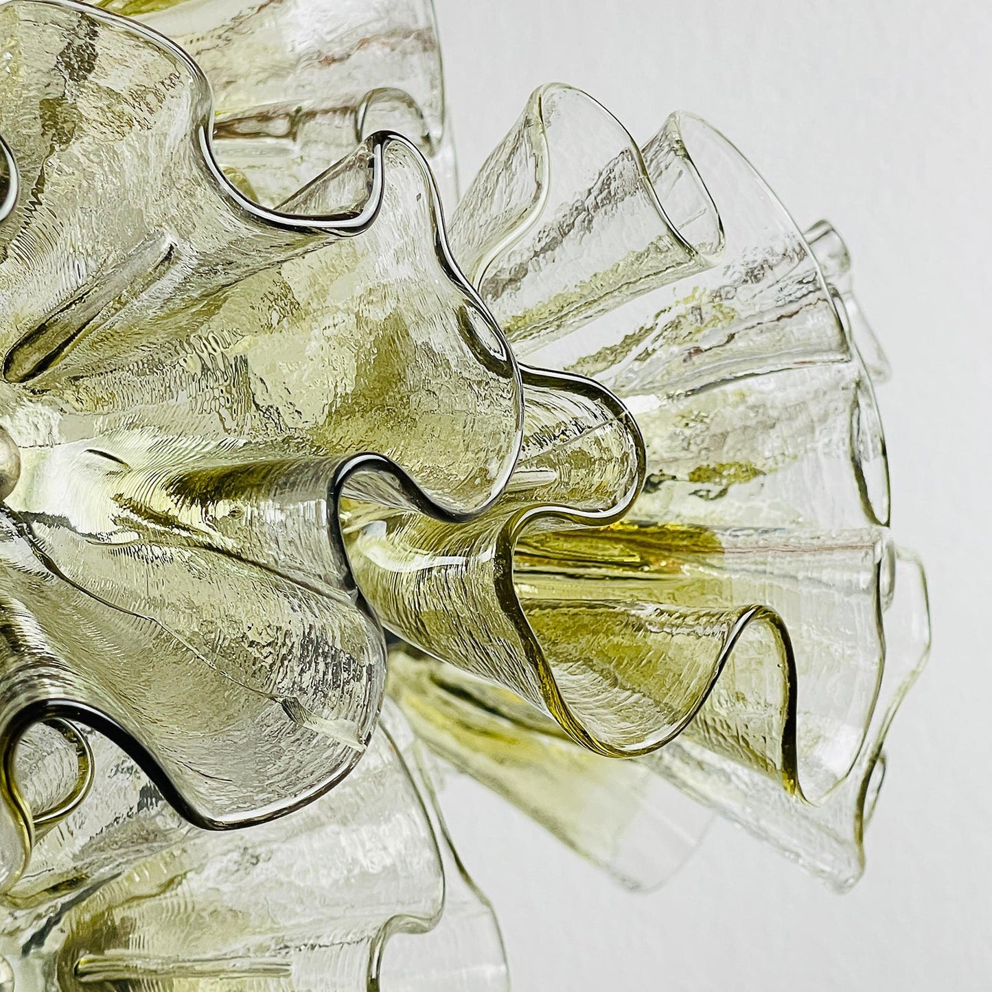 Ruffled Petal Glass Chandelier