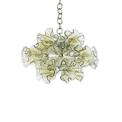 Ruffled Petal Glass Chandelier