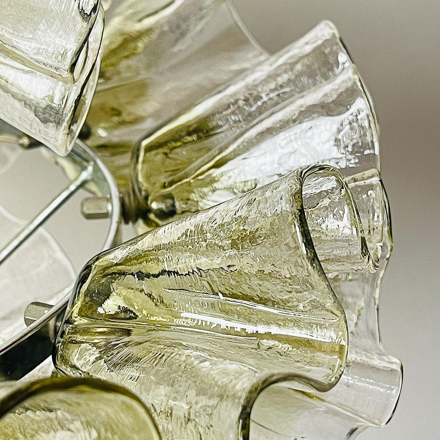 Ruffled Petal Glass Chandelier