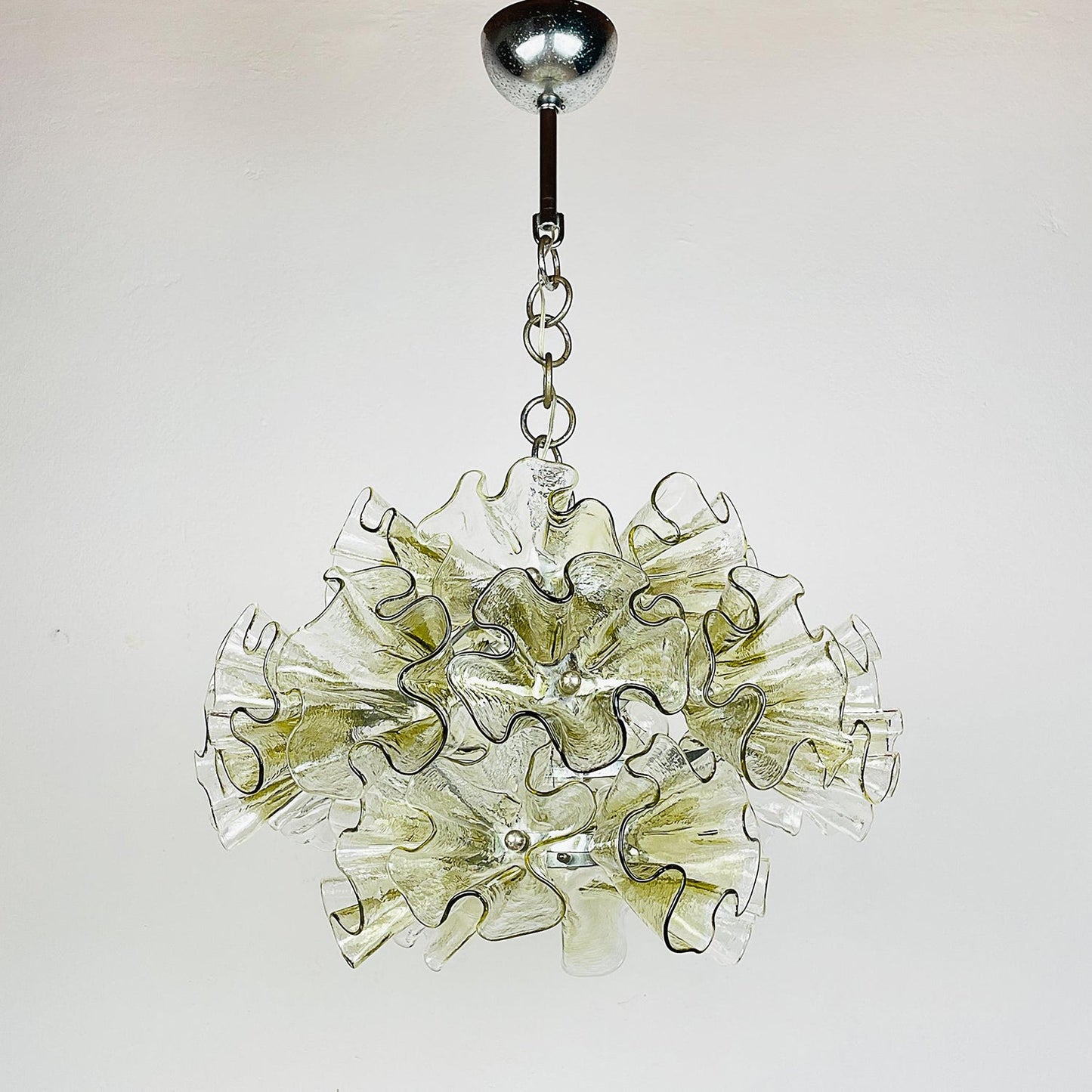 Ruffled Petal Glass Chandelier