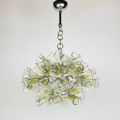Ruffled Petal Glass Chandelier
