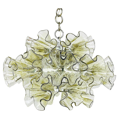 Ruffled Petal Glass Chandelier