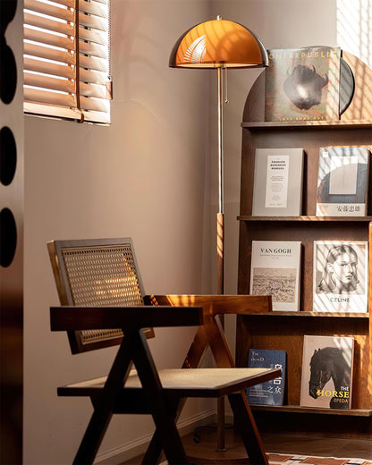 Rustina floor lamp in bedroom corner - ambient warmth - Casa Norex