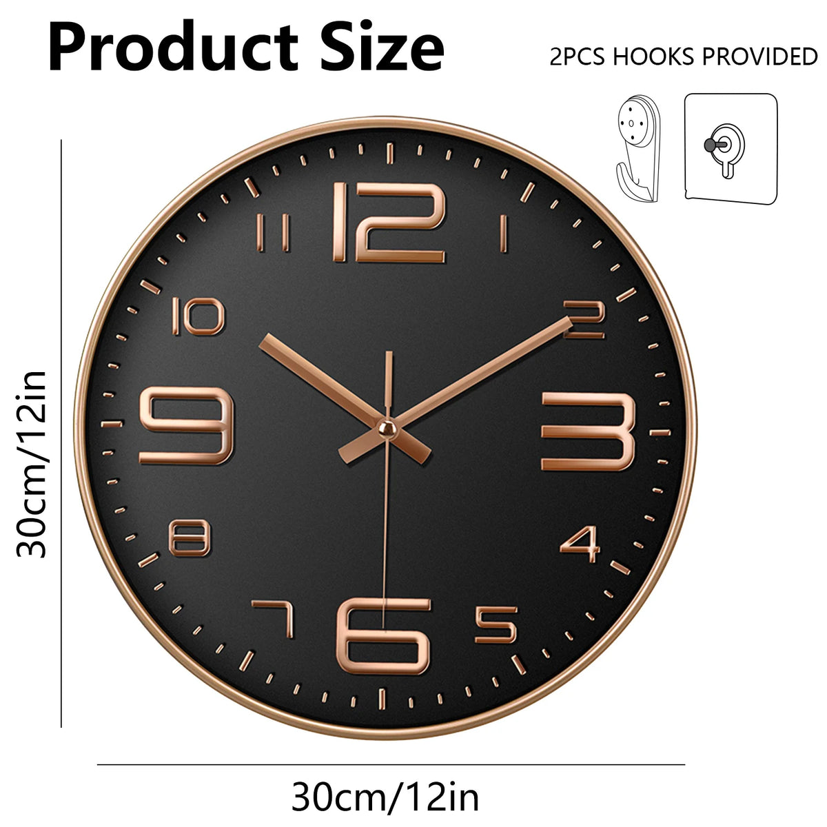 Punch-Free Dome Wall Clock packaging detail — Casa Norex