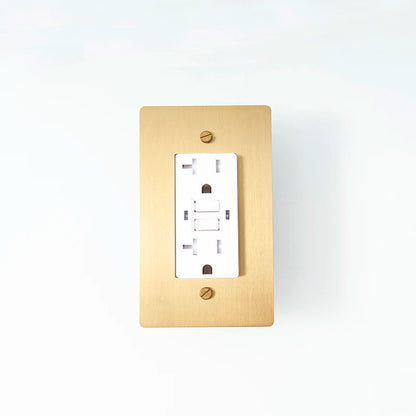 Gold White 20A wall outlet — GFCI protection — Casa Norex