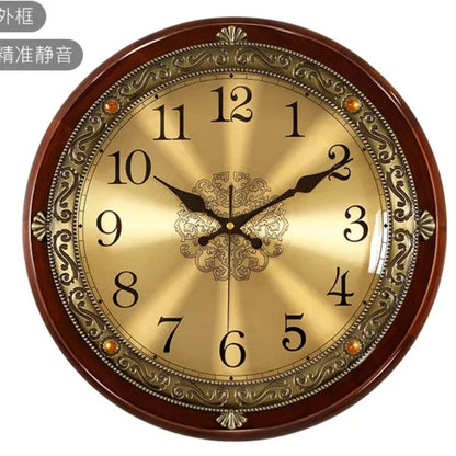 Vintage Gold Metal Wall Clock