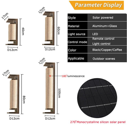 Solar dusk to dawn wall lantern packaging and included parts