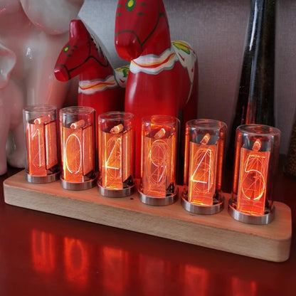 LED Vacuum-Tube Desk Clock