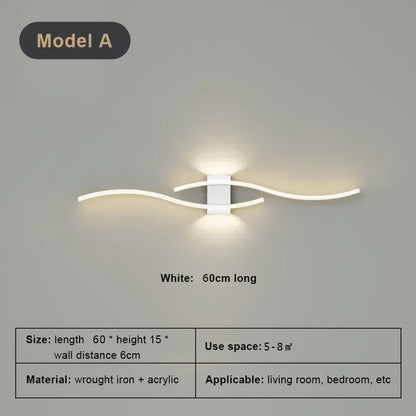 Linea LED strip wall sconce white finish detail — Casa Norex