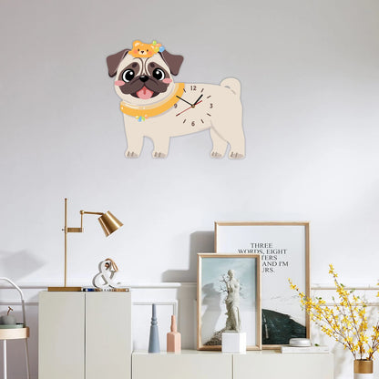 Pug Pendulum Wall Clock battery compartment detail — Casa Norex