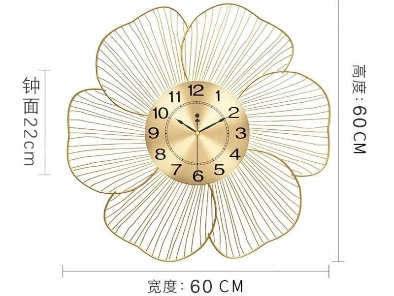 Wrought Iron Flower Wall Clock packaging detail — Casa Norex