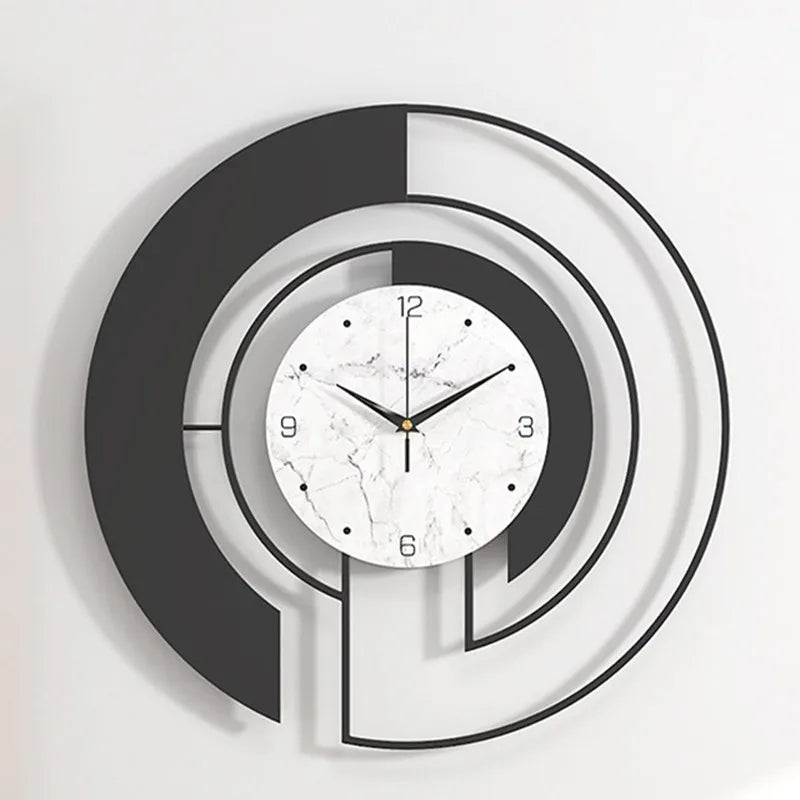 marble dial wall clock — metal frame with marble-pattern dial | Casa Norex