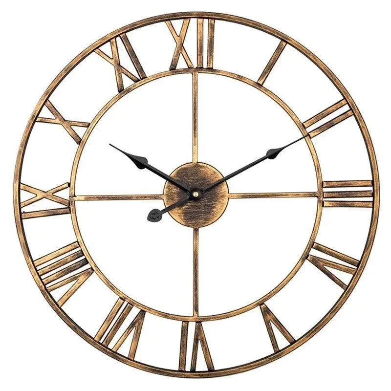 Roman Numeral Wall Clock — 40cm metal iron dial | Casa Norex