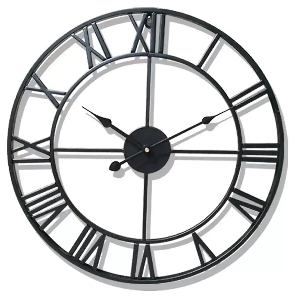 Roman Numeral Wall Clock Retro Gold finish close-up | Casa Norex