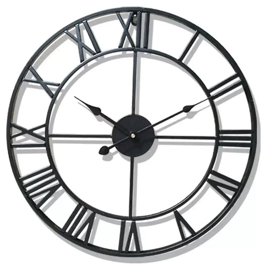 Roman Numeral Wall Clock Retro Gold finish close-up | Casa Norex