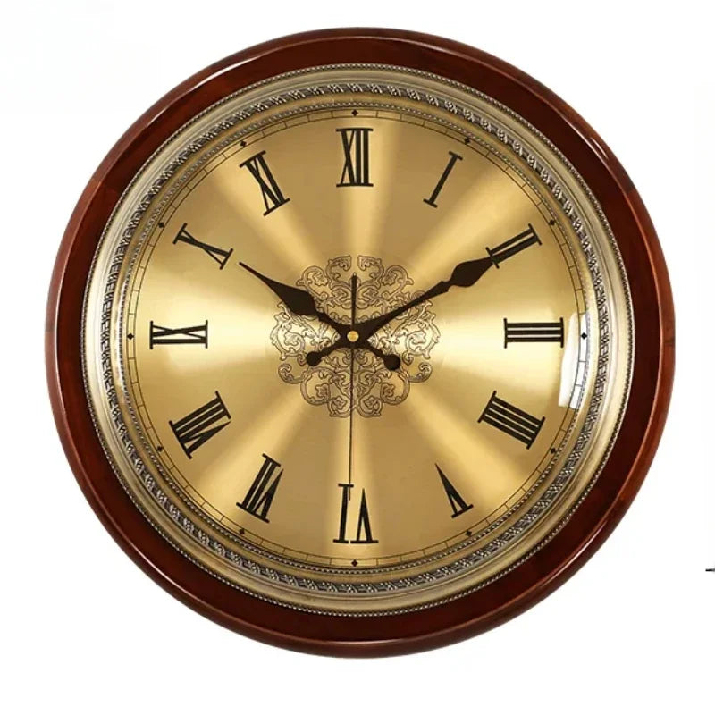 Vintage Gold Metal Wall Clock