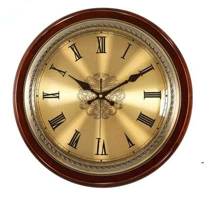 Vintage Gold Metal Wall Clock