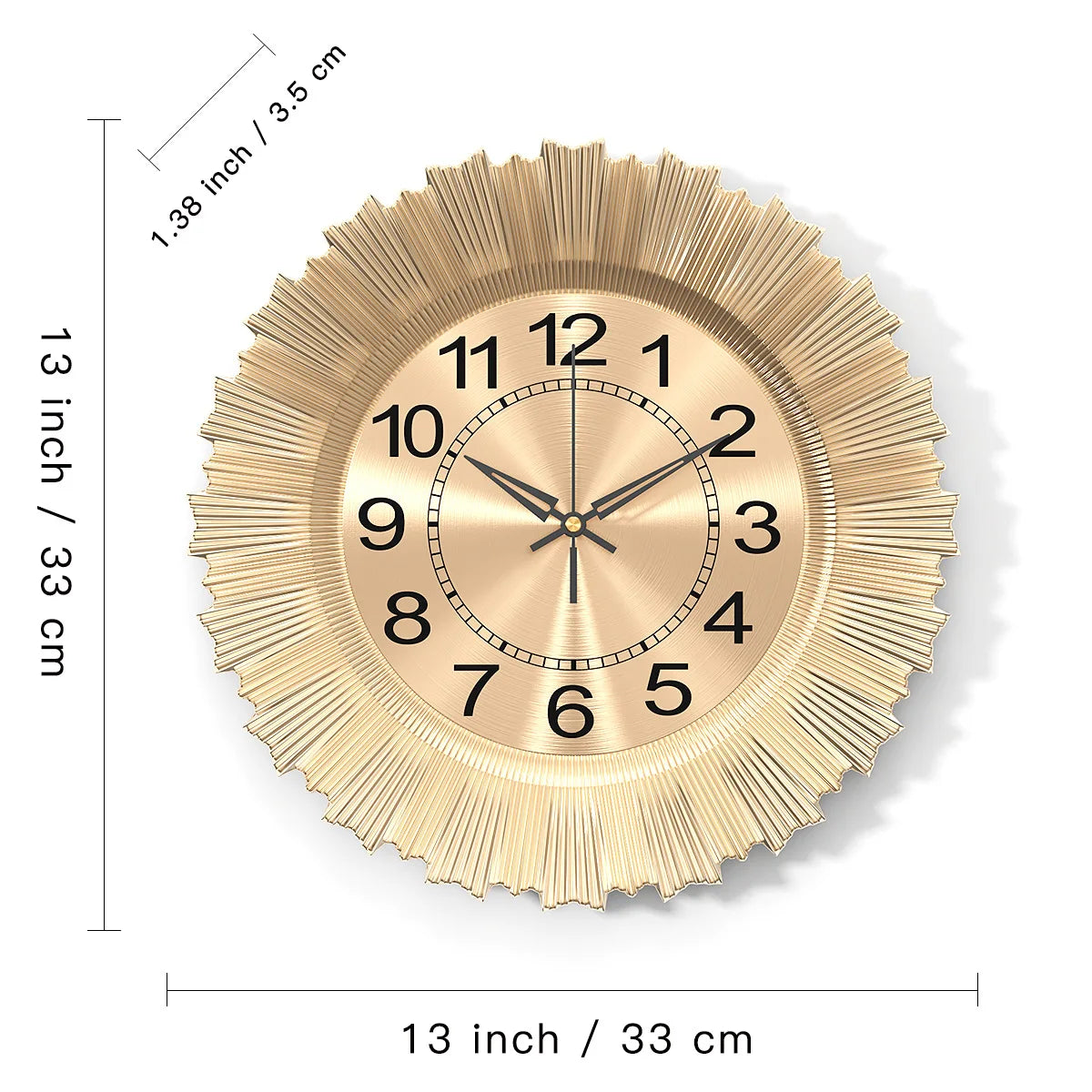 Minimalist Wall Clock in interior setting — ABS frame with HD glass lens | Casa Norex