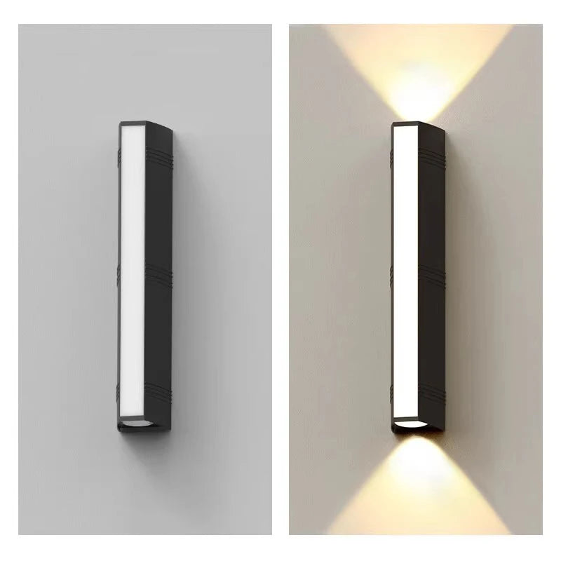 Porto outdoor wall light cool white security-style wash — Casa Norex