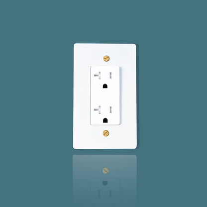 20A wall outlet in White Gold finish — standard socket | Casa Norex