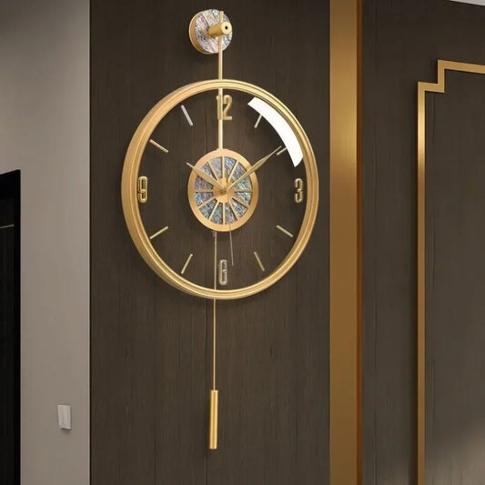 Mirror Alloy Wall Clock geometric silhouette close-up | Casa Norex
