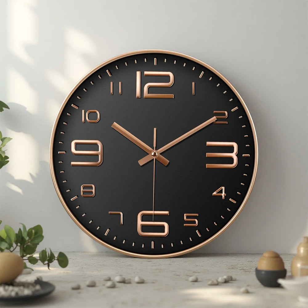 Punch-Free Dome Wall Clock White finish close-up | Casa Norex