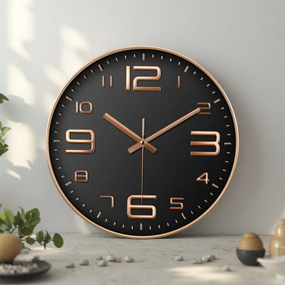 Punch-Free Dome Wall Clock White finish close-up | Casa Norex