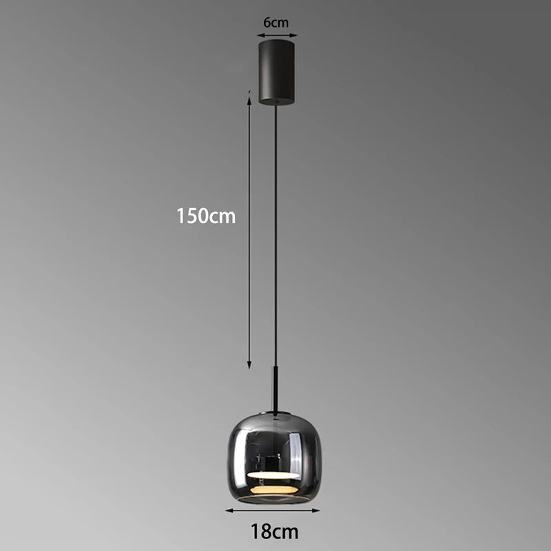 Halden Glass Cluster Pendant — ironware frame with clear glass heads in black or gold | Casa Norex