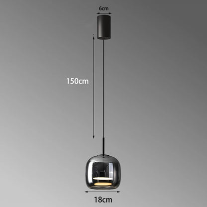 Halden Glass Cluster Pendant — ironware frame with clear glass heads in black or gold | Casa Norex