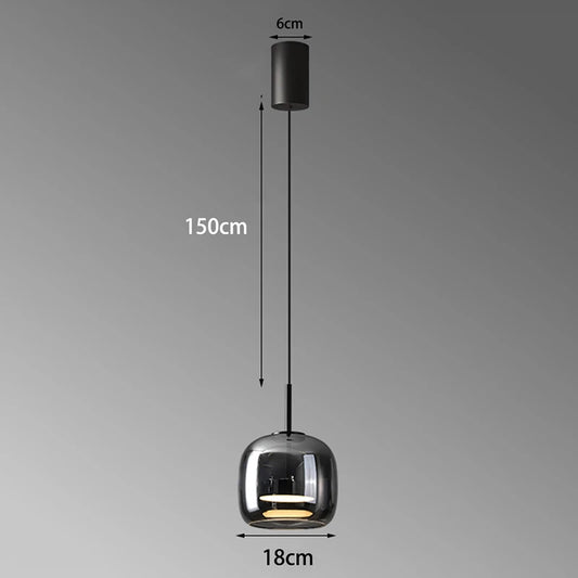 Halden Glass Cluster Pendant — ironware frame with clear glass heads in black or gold | Casa Norex