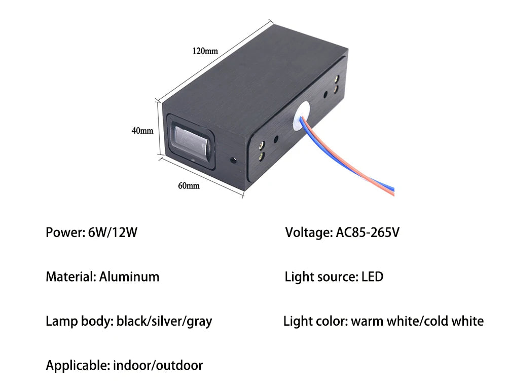 COB LED outdoor wall light finish comparison — Silver vs Black body — Casa Norex