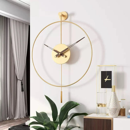 Scandinavian Metal Wall Clock battery movement detail — Casa Norex