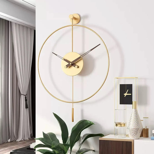 Scandinavian Metal Wall Clock battery movement detail — Casa Norex