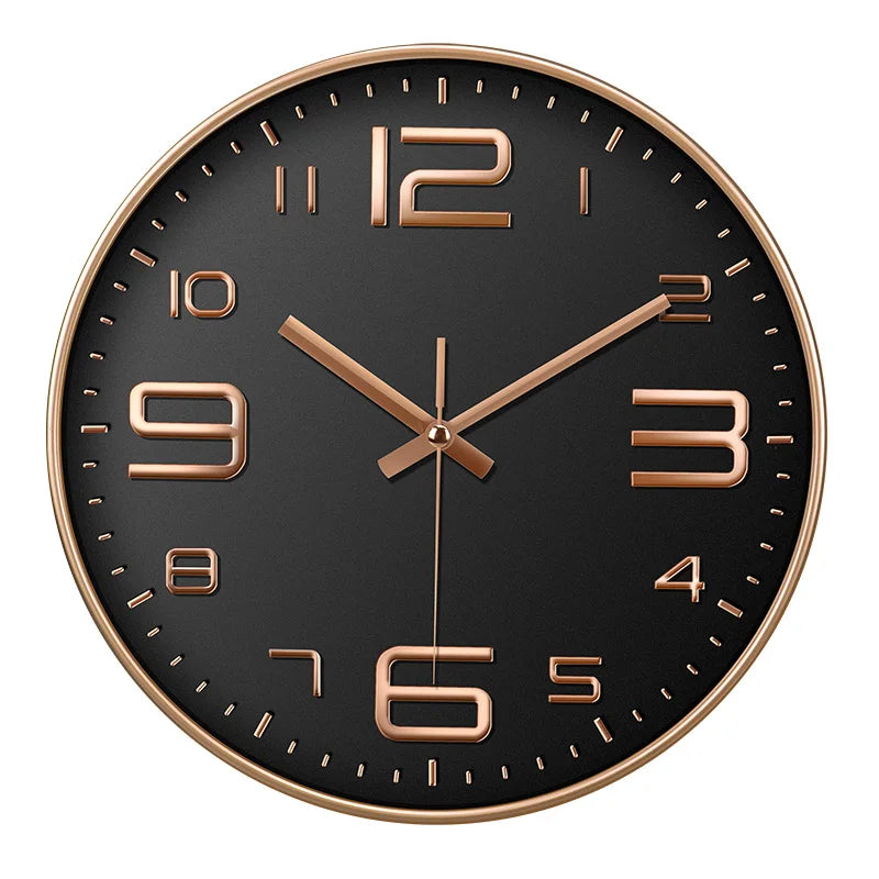 Punch-Free Dome Wall Clock Gray finish close-up | Casa Norex