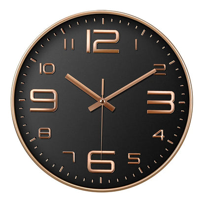 Punch-Free Dome Wall Clock Gray finish close-up | Casa Norex