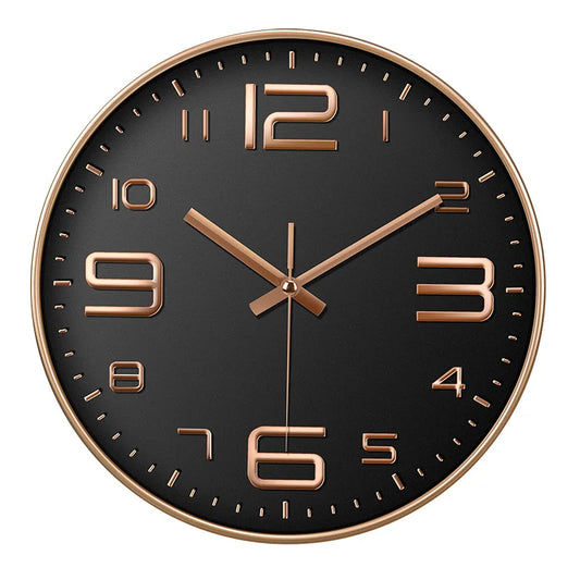 Punch-Free Dome Wall Clock Gray finish close-up | Casa Norex