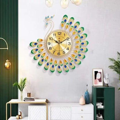Peacock Metal Wall Clock