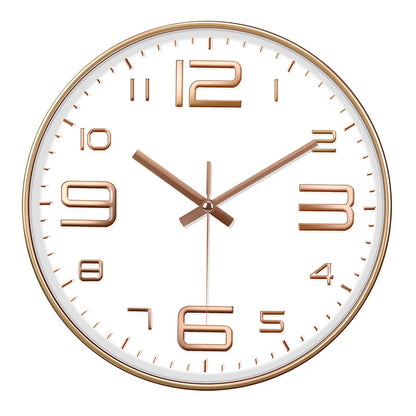Punch-Free Dome Wall Clock Black Golden finish close-up | Casa Norex