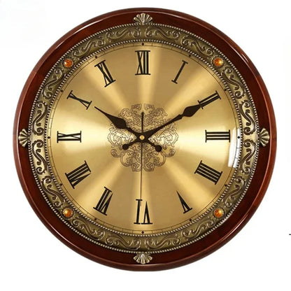 Vintage Gold Metal Wall Clock