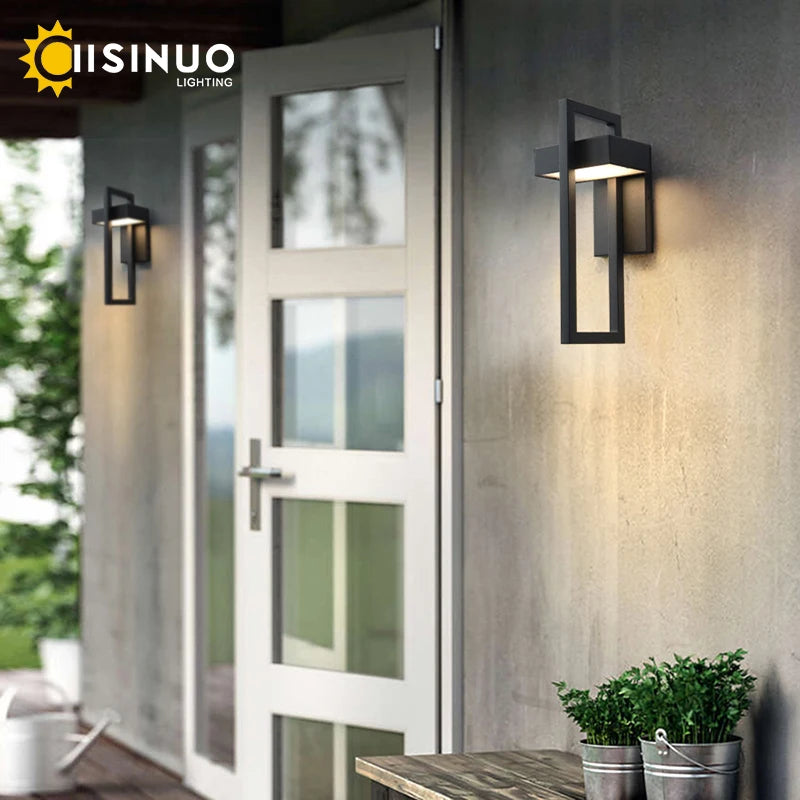 Ridgeline sconce cool white light on at night — Casa Norex