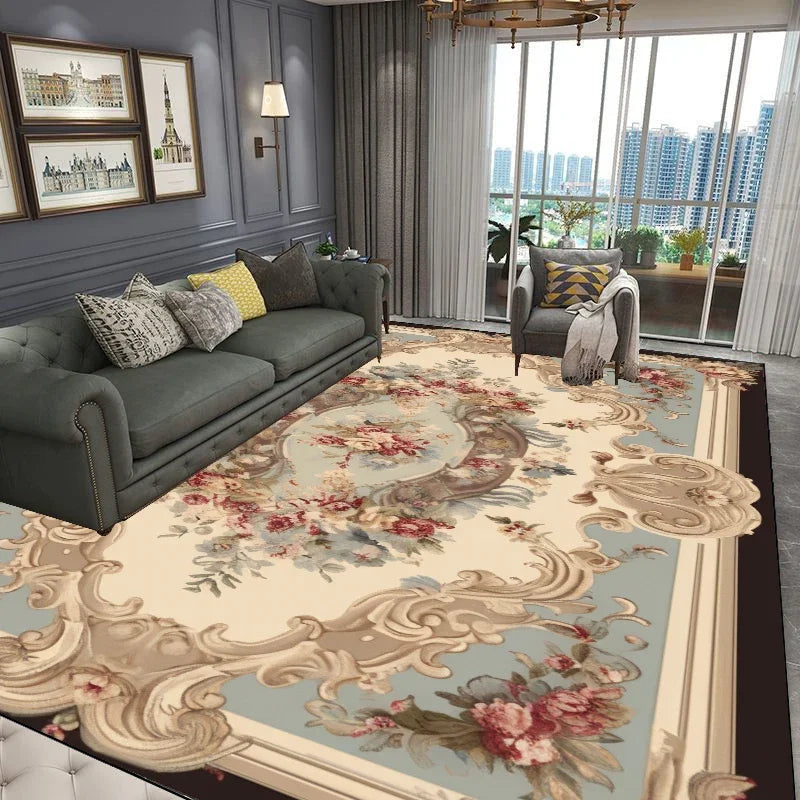 Flannel area rug in bedroom setting | Casa Norex