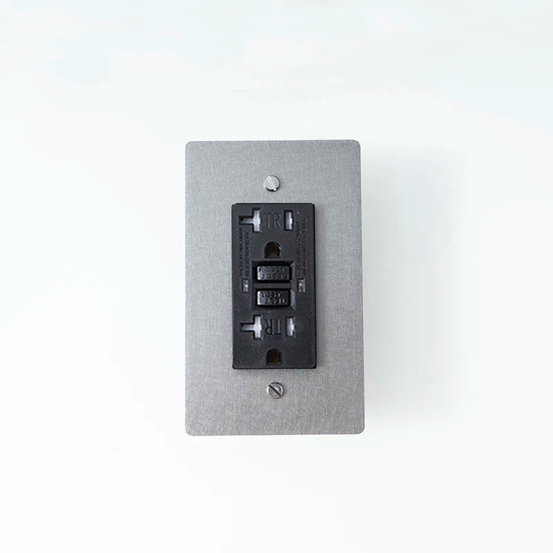 Stainless Steel 20A wall outlet — GFCI protection — Casa Norex