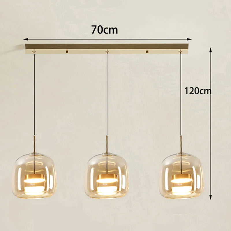 Halden pendant 3-head style B layout — black ironware | Casa Norex